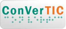 Logo de ConVerTIC - proyecto de inclusión del Ministerio TIC, Jaws y ZoomText.