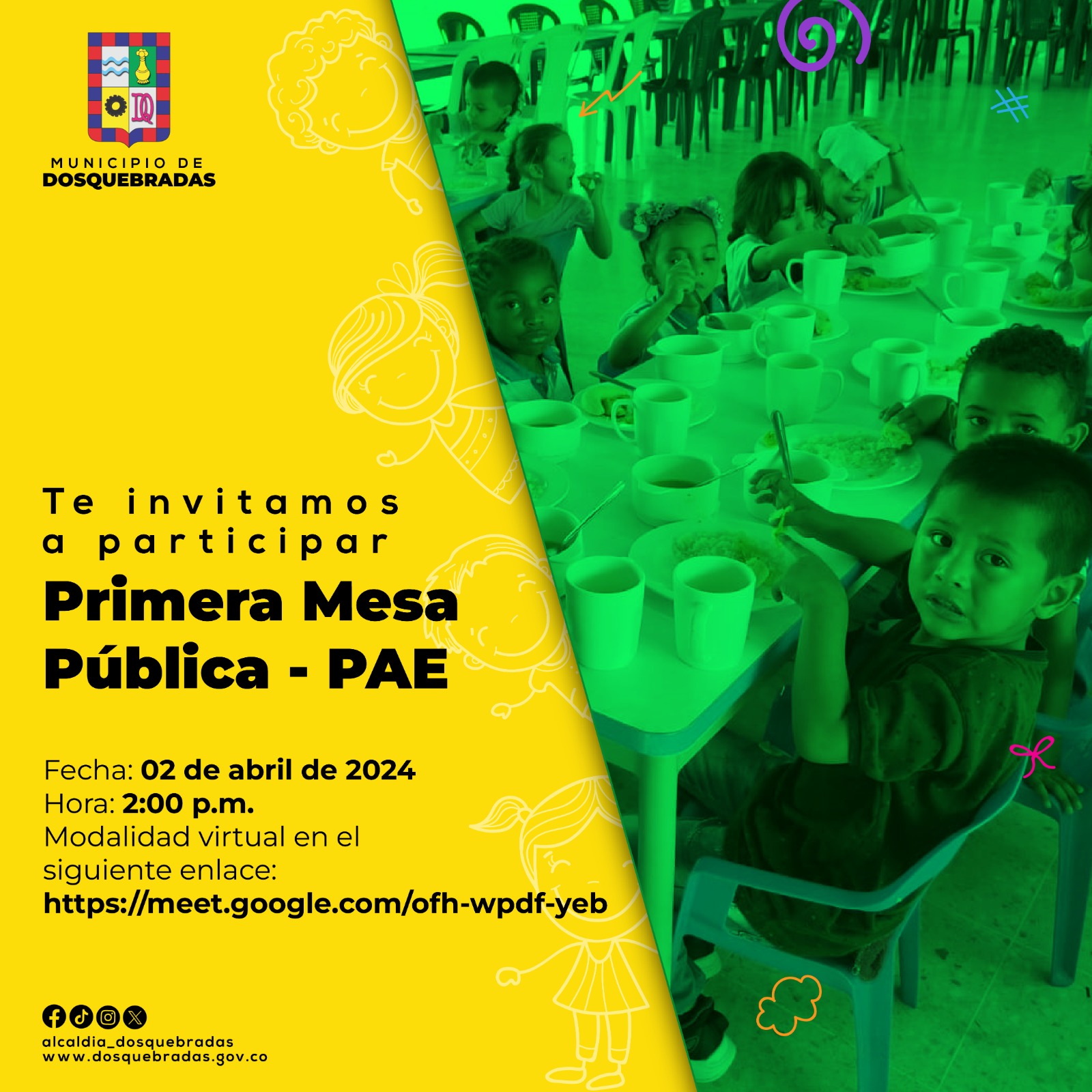 El 02 de abril se cumplirá la Mesa Pública del PAE 