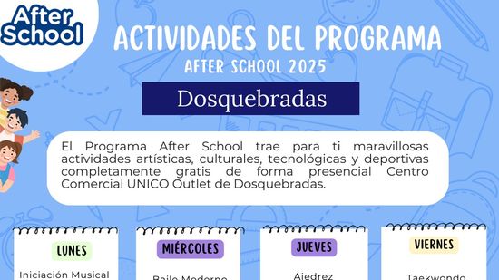 Con  'After School' Dosquebradas abre nuevos espacios de formación para los niños y niñas