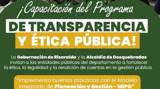 Dosquebradas es modelo de transparencia para los 14 municipios de Risaralda