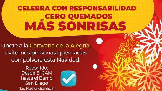  Caravana de la Alegría promueve en Dosquebradas la campaña: Pólvora Responsable, Cero Quemados