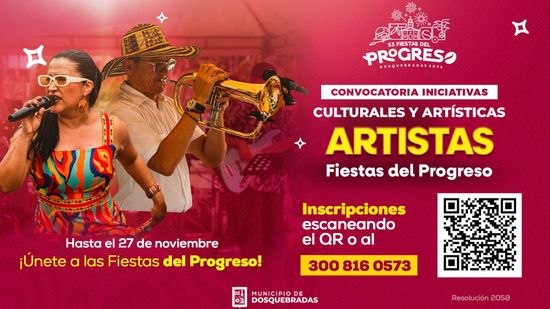 Convocatoria abierta: Dosquebradas invita a sus talentos musicales a brillar en las Fiestas del Progreso 2025