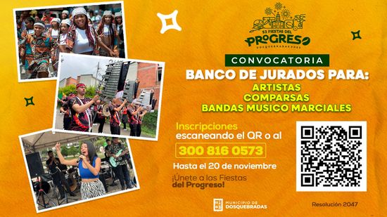 Dosquebradas abre convocatorias  para el Banco de Jurados que evaluará las postulaciones  de las Fiestas del Progreso 2025