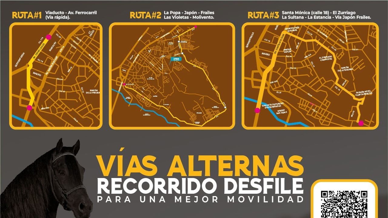 Alcaldía de Dosquebradas implementa plan de movilidad para el jueves 11 de diciembre por Desfile Equino 