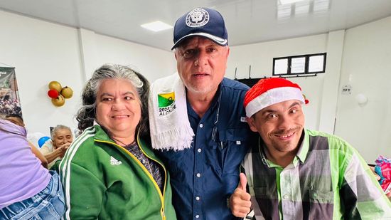 Roberto Jiménez celebró la Navidad junto a la Asociación de Personas con Discapacidad de Dosquebradas